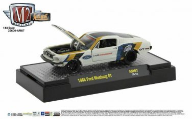 M2 MACHINES AUTO MODS - 1968 FORD MUSTANG GT WHITE AM07