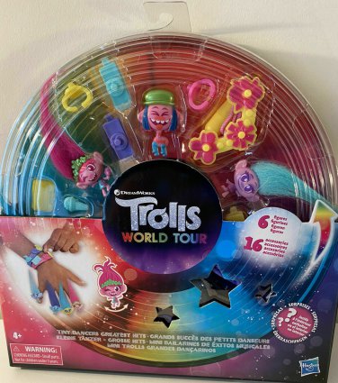 DreamWorks Trolls World Tour Tiny Dancers Greatest Hits 6 Figures 16 Accessories
