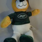 New York Jets Stuffed Plush Bear w/ Football 11" 2008 NFL NEW With Tag