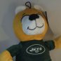 New York Jets Stuffed Plush Bear w/ Football 11" 2008 NFL NEW With Tag