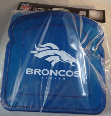 Denver Broncos NFL Sandwich Container Holder Back to School Lunch Box New