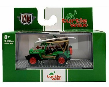 M2 Machines 1:64 - Turtle Wax - 1994 Jeep MB (Green/White)