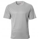 NEW A4 Men's Cooling Performance Crew Shirt Silver Medium Short Sleeve