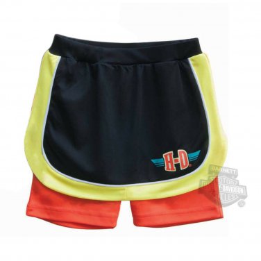Harley-Davidson Girls Interlock Tech Performance Shorts Skorts Size 2T NWT