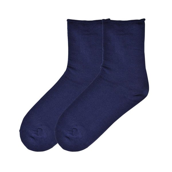 Women's Relaxed Top Casual Crew Socks by K Bell Navy Blue Size 9-11