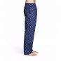 Men's Lounge Pants Pajamas Cotton Polka Dot Blue White
