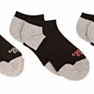 Golds Gym Men's No Show Ankle Socks Black and Gray 3 Pair Size 10-13