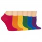 Hot Sox Originals Solid No Show Socks for Women 6 Pair Bright Colors 9-11
