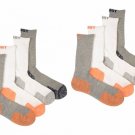 2Xist Men's Athletic Sport Crew Socks Mesh Top Arch Support 6 Pair Size 10-13