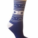 Sedna Lapis Organic Cotton Crew Socks for Women by Rock N Socks Size 9-11