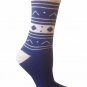 Sedna Lapis Organic Cotton Crew Socks for Women by Rock N Socks Size 9-11