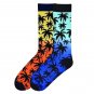 Men's Palm Tree Crew Socks by K. Bell Size 10-13 One Pair