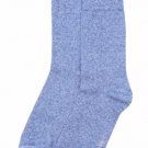 Men's Linen Blend Crew Socks by Urban Knit Size 10-13 Blue