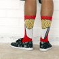 Men's Red Fries Athletic Crew Socks by Kurb One Pair Size 10-13
