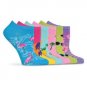 Palm Beach 6 Pair Pack No Show Ankle Socks for Women Blue Pink Green Size 9-11