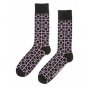 Jonathan Adler Men's Nixon Crew Socks Black Pink Casual Size 10-13