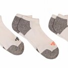 Golds Gym Men's No Show Ankle Socks White and Gray 3 Pair Size 10-13