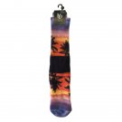 Men's Sunset Palm Tree Crew Athletic Socks by Kurb One Pair Size 10-13
