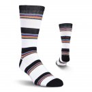 Men's Multi Colored Stripe Crew Athletic Socks by Kurb One Pair Size 10-13