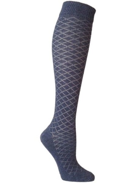 Jagger Knee High Socks for Women by Rock N Socks 9-11 Denim Color Eco Friendly