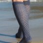 Jagger Knee High Socks for Women by Rock N Socks 9-11 Denim Color Eco Friendly