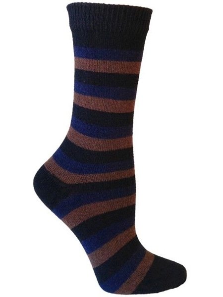 Apollo Striped Casual Crew Socks for Men by Rock N Socks 10-13 Eco Friendly