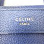 Authentic CELINE Nano Luggage 2-Way Shoulder Bag Handbag Calf Leather Blue