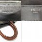 Authentic CELINE Mirco Luggage Handbag Tote Bag Leather Ivory Navy Black