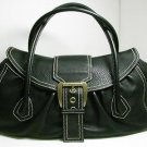 Auth CELINE Large Shoulder Tote Bag Calfskin Leather Handbag Black GHW