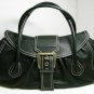 Auth CELINE Large Shoulder Tote Bag Calfskin Leather Handbag Black GHW