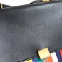 Authentic CELINE Trapeze Luggage Shoulder Bag Handbag Canvas Leather Multicolor