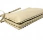 Authentic CELINE Trio Shoulder Bag Crossbody Bag Lambskin Leather Beige Gold