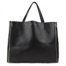 Authentic CELINE Horizontal Cabas Tote Bag Shoulder Handbag Leather Black