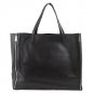 Authentic CELINE Horizontal Cabas Tote Bag Shoulder Handbag Leather Black