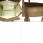 Authentic CELINE Leather Mini Luggage Handbag Tote Bag Leather Tricolor Beige