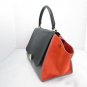 Authentic CELINE Trapeze Luggage Shoulder Bag Handbag Suede Leather Multicolor