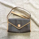 Celine Shoulder Bag Macadam Brown Leather