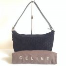 Celine Suede Logo Shoulder Bag
