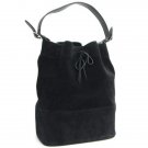 Celine One-Shoulder Bag Black Suede Pouch