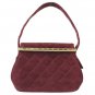 Authentic Chanel Matorasse Quilting Hand Bag Suede Red