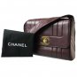 Authentic Chanel Quilted CC Logos Shoulder Bag Leather Bordeaux