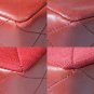 Authentic Chanel Matorasse Chain Shoulder Bag Leather Canvas Red