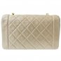 Chanel Quilted Matorasse Shoulder Bag Leather Beige