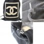 Authentic Chanel CC Backpack Canvas cotton Black