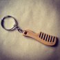 Wooden Beard Comb Keyring