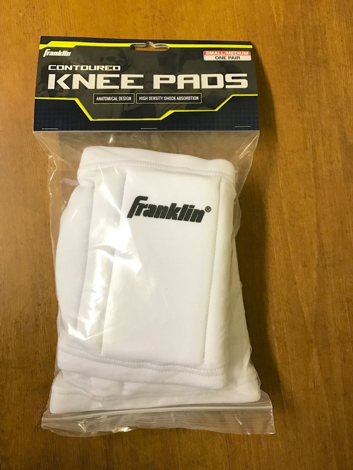 Franklin Contoured Knee Pads White Volleyball Wrestling Snowboard Size
