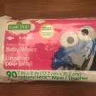 Sesame Street Baby Wipes 90 CT Scented Alcohol Free Hushables Resealable Pack.