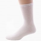 Diabetic Quarter Crew Socks, L 10-13, White,