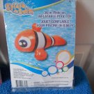 NEW SPLASH N SWIM 36" RIDE ON INFLATABLE POOL TOY CLOWN FISH  NEW