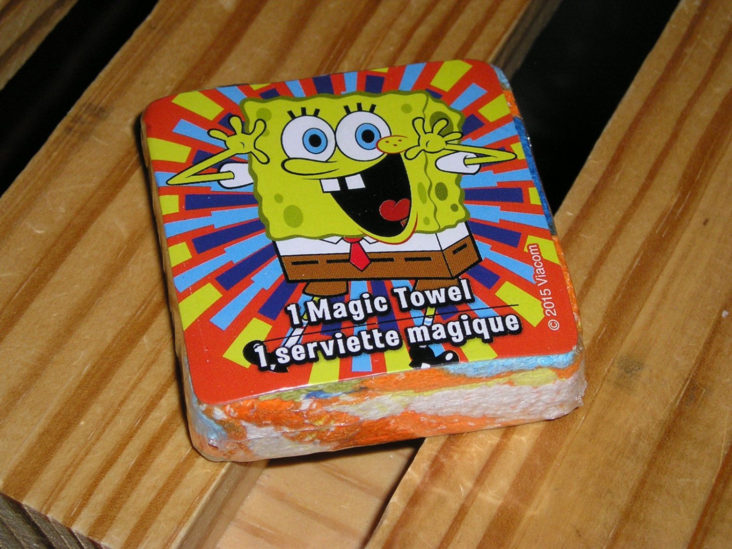 Sponge Bob Squarepants Magic Towel Growing Wahscloth. NEW. CUTE Gift